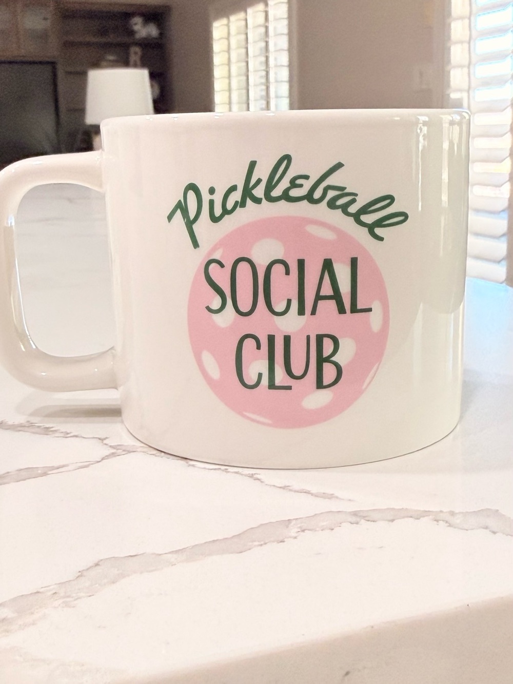 "Pickleball Social Club" Novelty Stoneware Coffee Mug